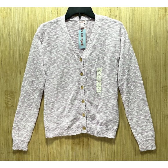 Cat & Jack - Girls Lavender Purple Cardigan Sweater - Extra Large (14/16) - Picture 1 of 14
